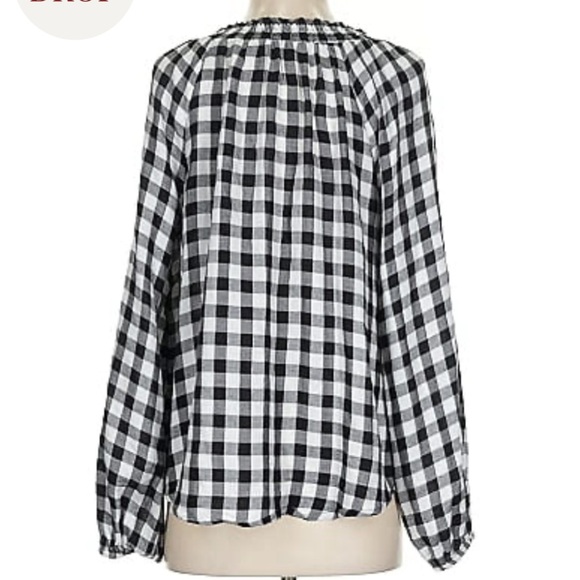Harper Heritage Black and White Checkered Women's Top - Picture 2 of 2